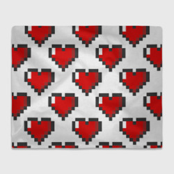 Плед 3D Пиксельные сердечки