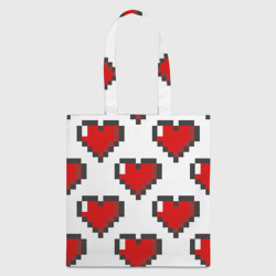 Шоппер 3D Пиксельные сердечки