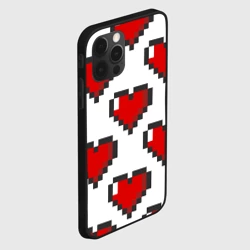 Чехол для iPhone 12 Pro Max Пиксельные сердечки - фото 2