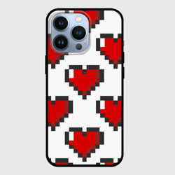 Чехол для iPhone 13 Pro Пиксельные сердечки