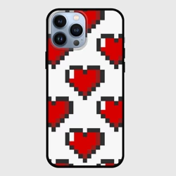 Чехол для iPhone 13 Pro Max Пиксельные сердечки