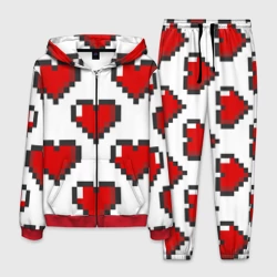 Мужской костюм 3D Пиксельные сердечки