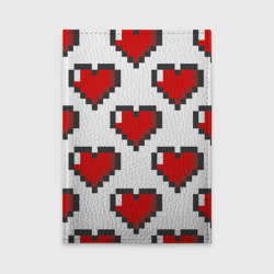Обложка для автодокументов Пиксельные сердечки