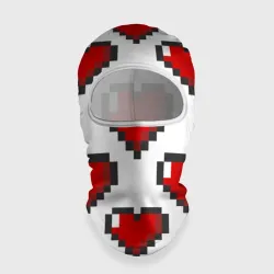 Балаклава 3D Пиксельные сердечки