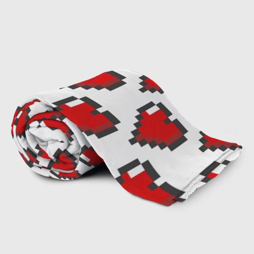 Плед 3D Пиксельные сердечки - фото 2