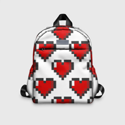 Детский рюкзак 3D Пиксельные сердечки