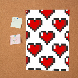 Постер Пиксельные сердечки - фото 2