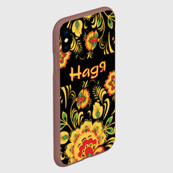 Чехол для iPhone XS Max матовый Надя, роспись под хохлому - фото 2