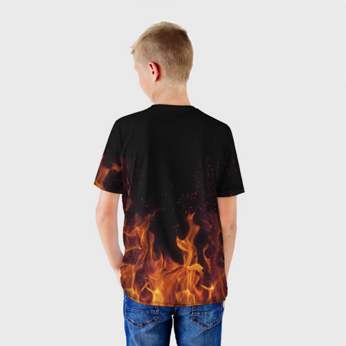 Детская футболка 3D Надя огонь баба, цвет 3D печать - фото 4