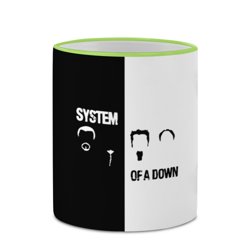 Кружка с полной запечаткой System of a Down, цвет Кант светло-зеленый - фото 4