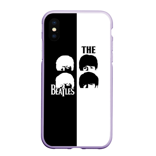 Чехол для iPhone XS Max матовый The Beatles, цвет светло-сиреневый