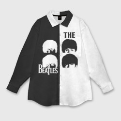 Женская рубашка oversize 3D The Beatles