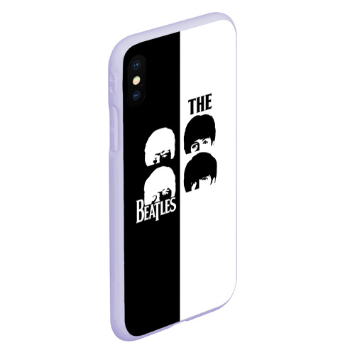 Чехол для iPhone XS Max матовый The Beatles, цвет светло-сиреневый - фото 3