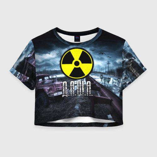 Женская футболка Crop-top 3D S.T.A.L.K.E.R. - Д.А.Ш.А., цвет 3D печать