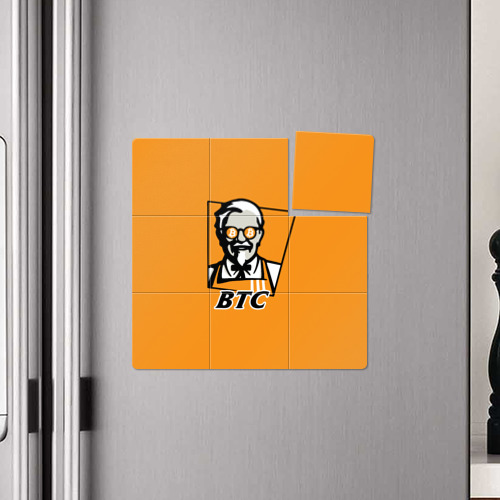 Магнитный плакат 3Х3 BITCOIN в стиле KFC - фото 4