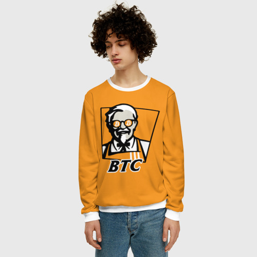 Мужской свитшот 3D BITCOIN в стиле KFC - фото 3