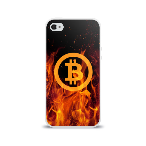 Чехол для Apple iPhone 4/4S силиконовый глянцевый BITCOIN FIRE Фото 01 Чехол для Apple iPhone 4/4S силиконовый глянцевый BITCOIN FIRE Фото 01