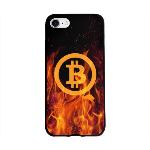 Чехол для Apple iPhone 8 силиконовый глянцевый BITCOIN FIRE Фото 01 Чехол для Apple iPhone 8 силиконовый глянцевый BITCOIN FIRE Фото 01