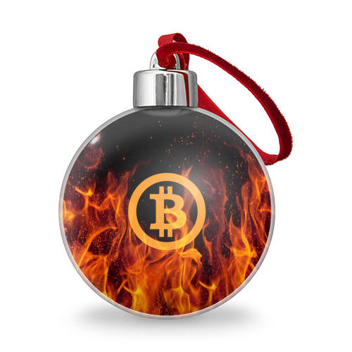 Ёлочный шар BITCOIN FIRE Фото 01 Ёлочный шар BITCOIN FIRE Фото 01