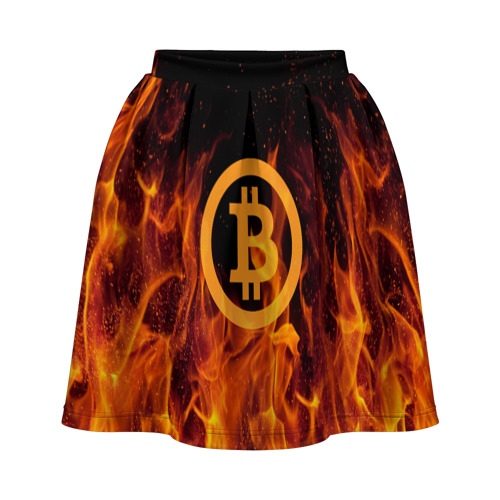 Юбка-солнце 3D BITCOIN FIRE Фото 01 Юбка-солнце 3D BITCOIN FIRE Фото 01
