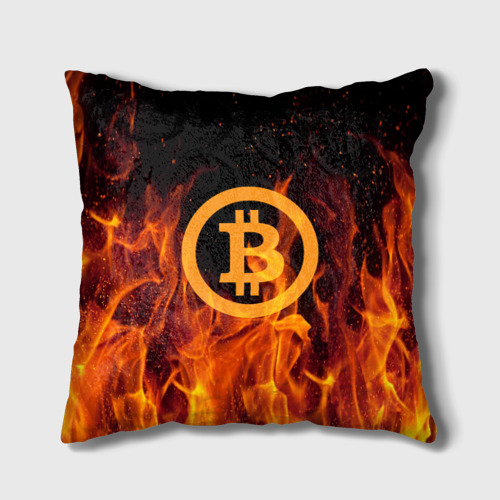 Подушка 3D BITCOIN FIRE Фото 01 Подушка 3D BITCOIN FIRE Фото 01