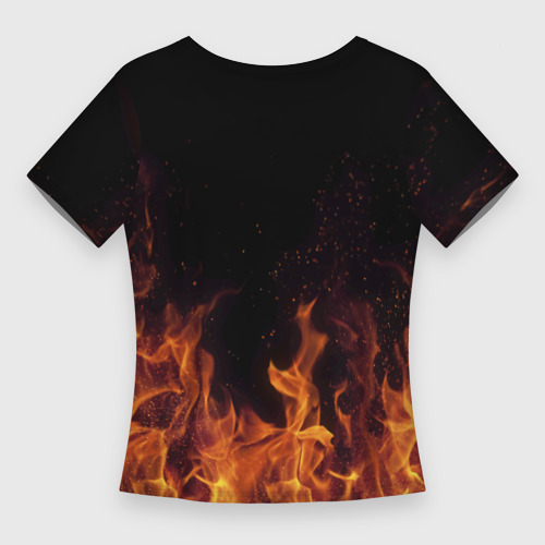 Женская футболка 3D Slim Софья огонь баба, цвет 3D печать - фото 2