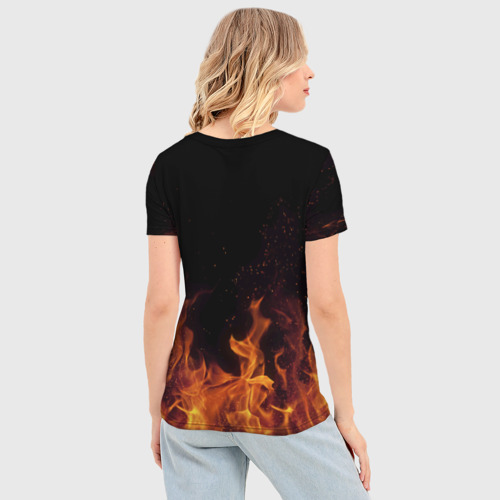 Женская футболка 3D Slim Софья огонь баба, цвет 3D печать - фото 4