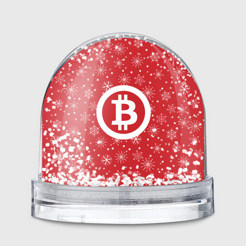 Снежный шар BITCOIN Новогодний Фото 01 Снежный шар BITCOIN Новогодний Фото 01