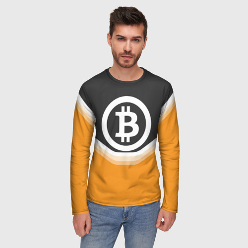 Мужской лонгслив 3D BITCOIN UNIFORM, цвет 3D печать - фото 3