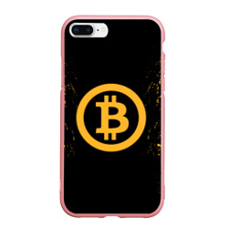 Чехол для iPhone 7Plus/8 Plus матовый Биткоин bitcoin