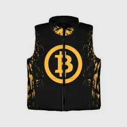 Детский жилет утепленный 3D Биткоин bitcoin