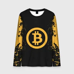 Мужской лонгслив 3D Биткоин bitcoin