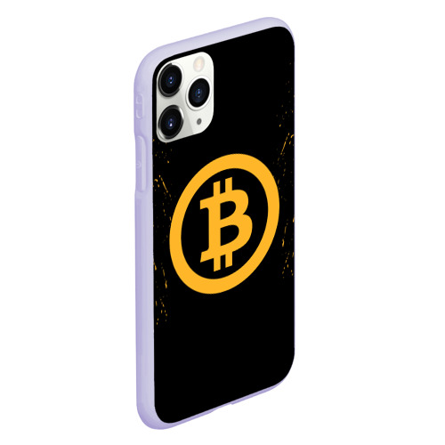 Чехол для iPhone 11 Pro матовый с принтом Биткоин bitcoin, вид сбоку #3