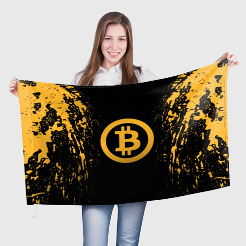 Флаг 3D Биткоин bitcoin