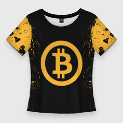 Женская футболка 3D Slim Биткоин bitcoin