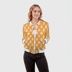 Женский бомбер 3D Bitcoin - фото 2