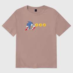 Женская футболка хлопок Oversize Соник