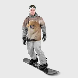 Накидка на куртку 3D Шпиц крупным планом