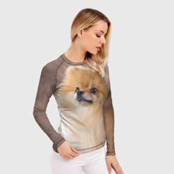 Женский рашгард 3D Шпиц крупным планом - фото 2