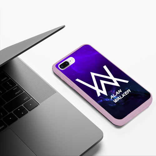 Чехол для iPhone 7Plus/8 Plus матовый Alan Walker space collection, цвет розовый - фото 5