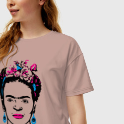 Женская футболка хлопок Oversize Фрида Кало - фото 2
