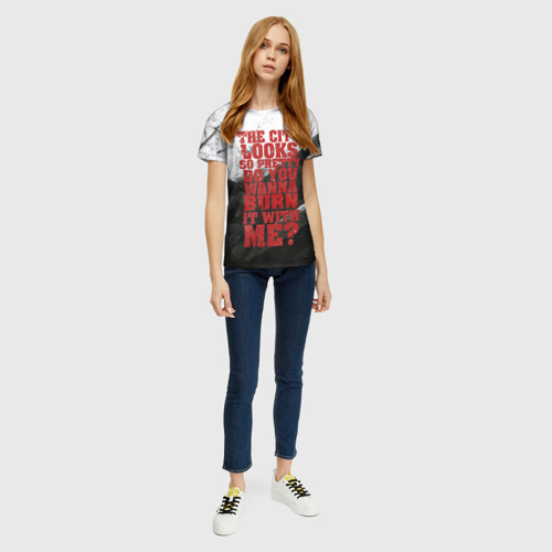 Женская футболка 3D с принтом Hollywood Undead, вид сбоку #3