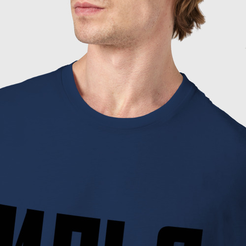 Мужская футболка хлопок Илья the best, цвет темно-синий - фото 6