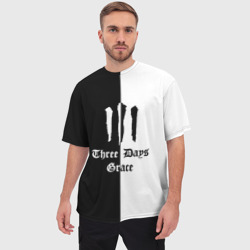 Мужская футболка oversize 3D Three Days Grace - фото 2