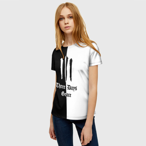 Женская футболка 3D Three Days Grace, цвет 3D печать - фото 3