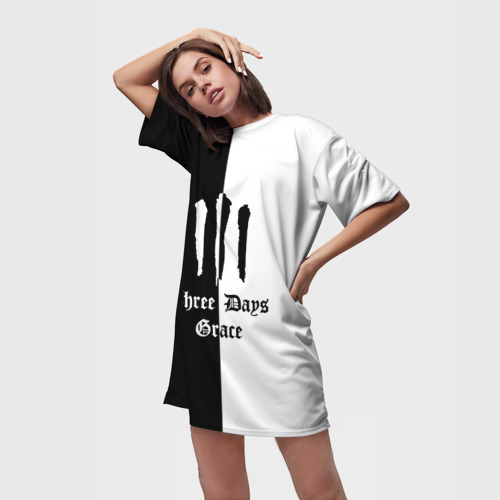 Платье-футболка 3D Three Days Grace, цвет 3D печать - фото 3