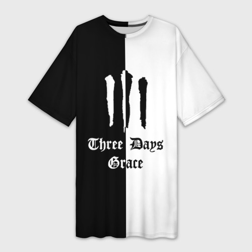 Платье-футболка 3D Three Days Grace, цвет 3D печать
