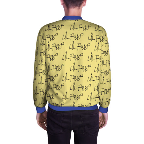 Мужской бомбер 3D LiL PEEP Pattern, цвет синий - фото 4