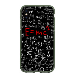 Чехол для iPhone XS Max матовый Формулы E=mc2