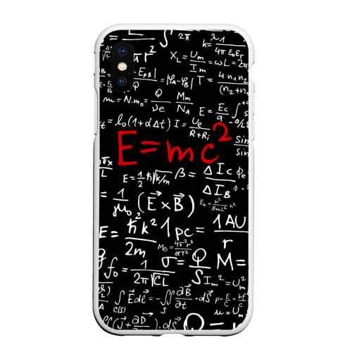 Чехол для iPhone XS Max матовый Формулы E=mc2